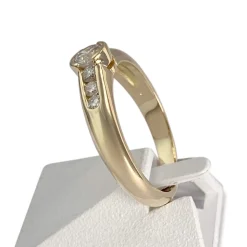 Bague d'occasion or 750 jaune diamants