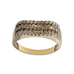 Bague d'occasion or 750 jaune diamants