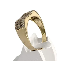Bague d'occasion or 750 jaune diamants