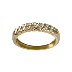Bague d'occasion or 750 jaune diamants