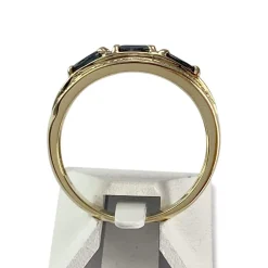 Bague d'occasion or 750 jaune diamants, saphirs