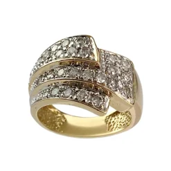Bague d'occasion or 750 jaune diamants