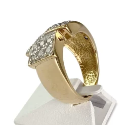 Bague d'occasion or 750 jaune diamants