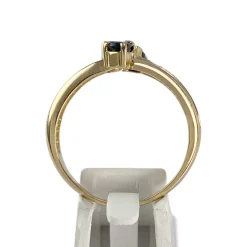 Bague d'occasion or 750 jaune diamants, saphirs