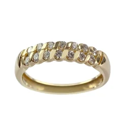 Bague d'occasion or 750 jaune diamants