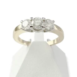 Bague d'occasion or 750 jaune et blanc diamants