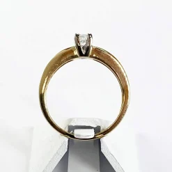 Bague d'occasion or 750 jaune et diamant