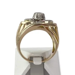 Bague d'occasion or 750 jaune et platine diamant