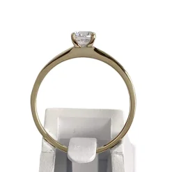 Bague d'occasion or 375 jaune oxydes de zirconiums synthétiques