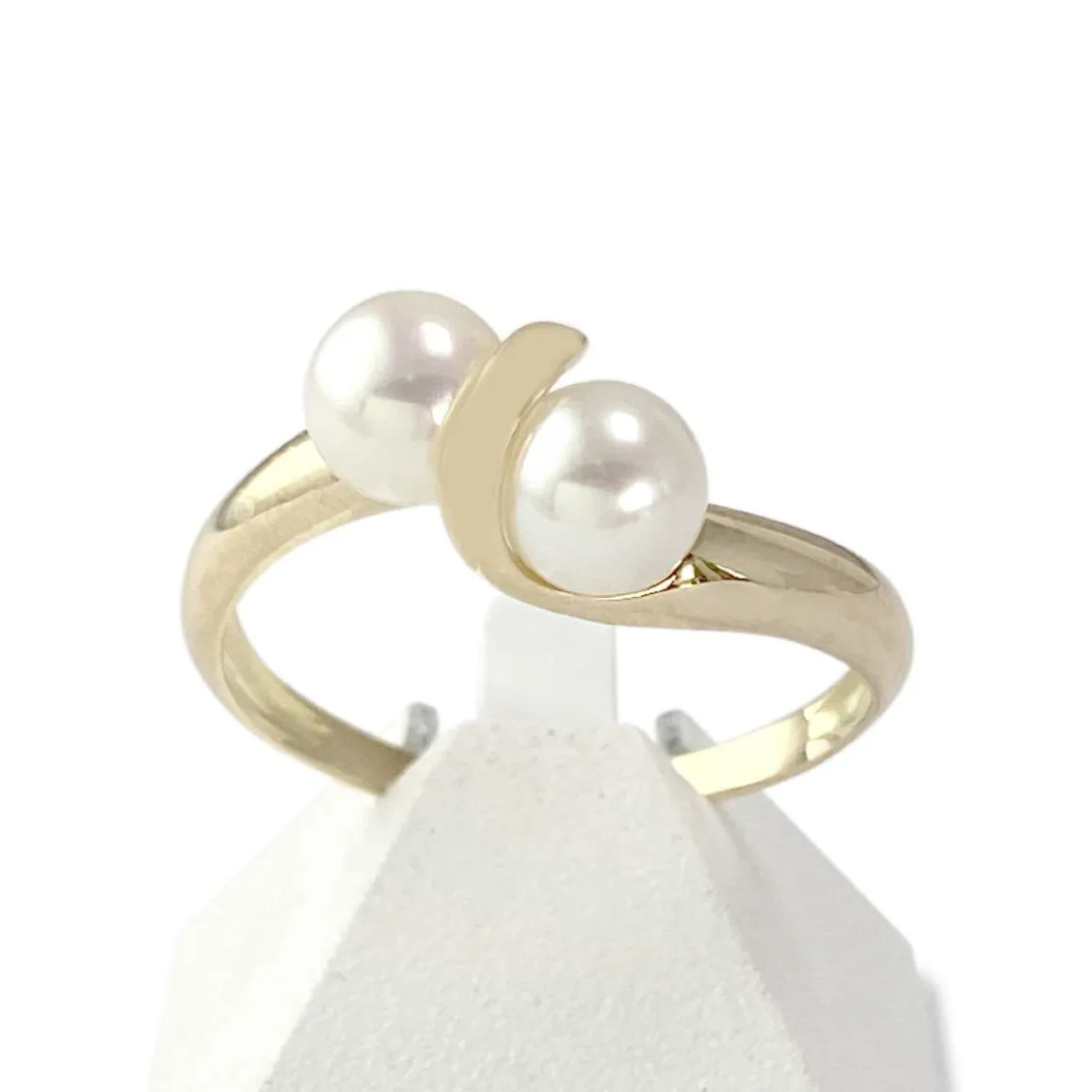 Bague d'occasion or 750 jaune perles de culture