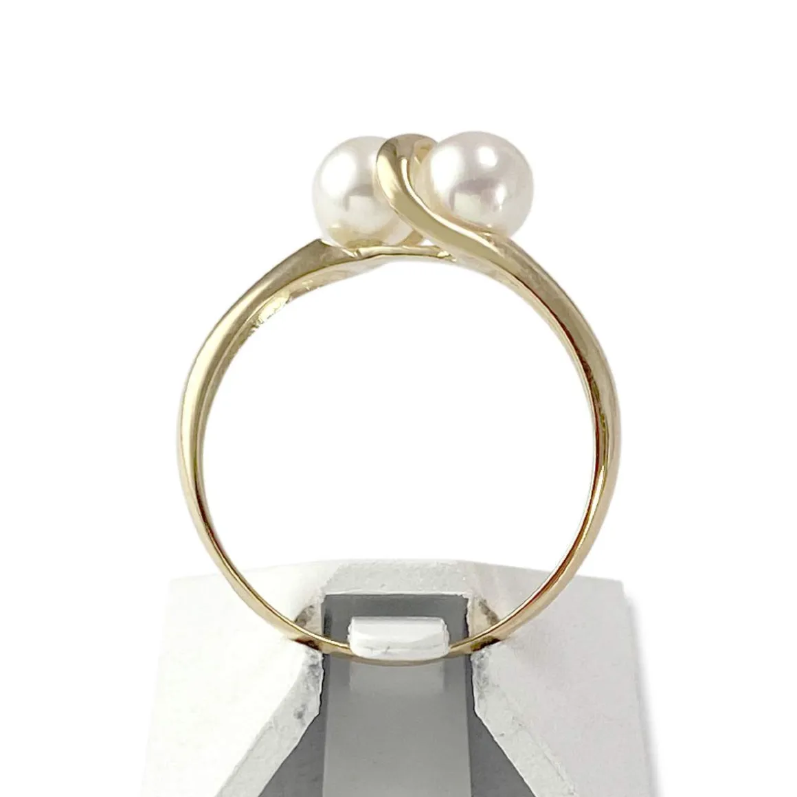 Bague d'occasion or 750 jaune perles de culture
