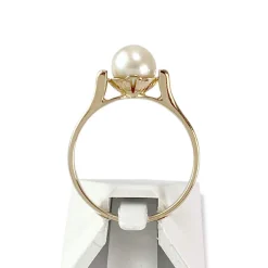Bague d'occasion or 750 jaune perle de culture de chine