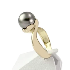 Bague d'occasion or 750 jaune perle de Tahiti