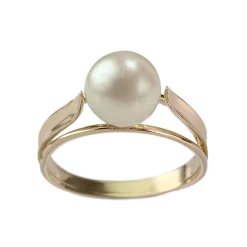 Bague d'occasion or 750 jaune perle de culture