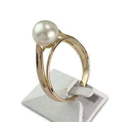 Bague d'occasion or 750 jaune perle de culture