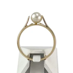 Bague d'occasion or 750 jaune perle de culture