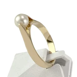 Bague d'occasion or 750 jaune perle de culture