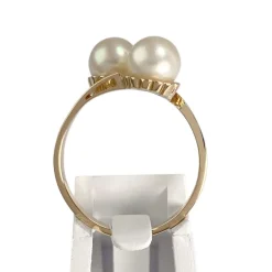 Bague d'occasion or 750 jaune perle de culture
