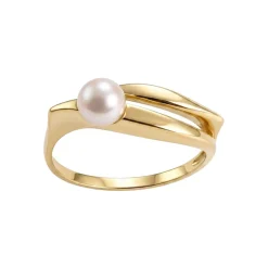 Bague d'occasion or 750 jaune perle de culture