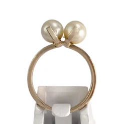 Bague d'occasion or 750 jaune perles de culture