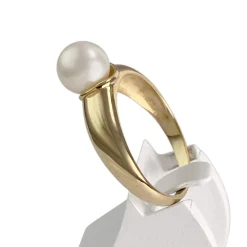Bague d'occasion or 750 jaune perle de culture