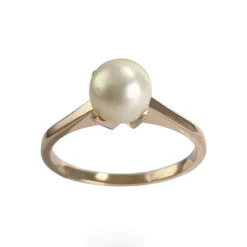 Bague d'occasion or 750 jaune perle de culture