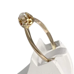 Bague d'occasion or 750 jaune perle de culture