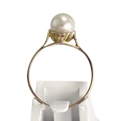Bague d'occasion or 750 jaune perle de culture