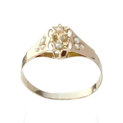 Bague d'occasion or 750 jaune perles de culture
