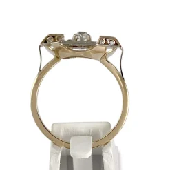 Bague d'occasion or 750 jaune pierres blanches