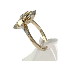 Bague d'occasion or 750 jaune pierres blanches