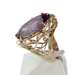 Bague d'occasion or 750 jaune pierre synthetique