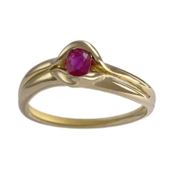 Bague d'occasion or 750 jaune rubis