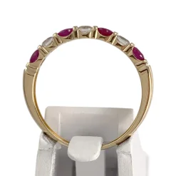 Bague d'occasion or 750 jaune rubiszirconias