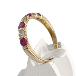 Bague d'occasion or 750 jaune rubiszirconias