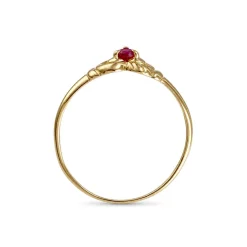 Bague d'occasion or 750 jaune rubis