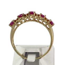 Bague d'occasion or 750 jaune rubis diamant