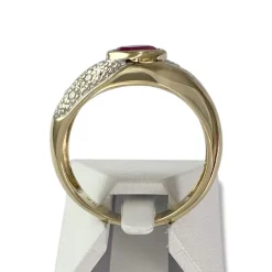 Bague d'occasion or 750 jaune rubis diamant