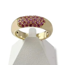 Bague d'occasion or 750 jaune saphirs roses