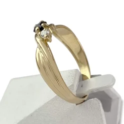 Bague d'occasion or 750 jaune saphir zirconias