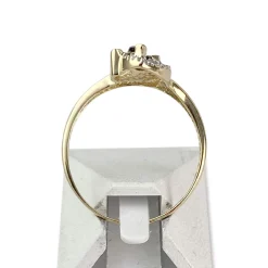 Bague d'occasion or 750 jaune saphir diamants