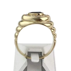 Bague d'occasion or 750 jaune saphir diamants