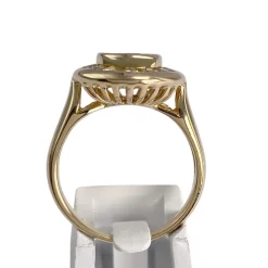 Bague d'occasion or 750 jaune saphir diamants