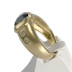 Bague d'occasion or 750 jaune saphir, diamants