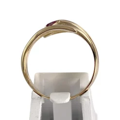 Bague d'occasion or 750 jaune serpent diamant rubis