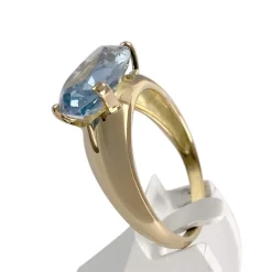 Bague d'occasion or 750 jaune spinelle synthétique