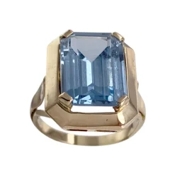 Bague d'occasion or 750 jaune spinelle synthetique