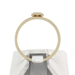 Bague d'occasion or 375 jaune 2 tons jaune et rhodié zirconias blancs