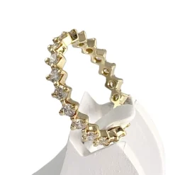 Bague d'occasion or 750 jaune tour complet diamants