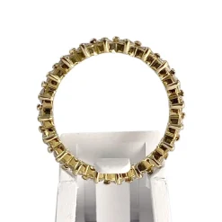 Bague d'occasion or 750 jaune tour complet diamants